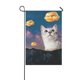 thumbnail image 1 of Bandera Graciosa ABPHQTO Gato Mira Hamburguesas en Galaxia Espacio jardín 30x45 cm, 1 of 1