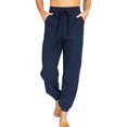 thumbnail image 4 of Gibobby Pantalones deportivos con forro polar para mujer Pantalones cortos de cintura alta de color sólido para mujer Pantalones cortos casuales(Azul,XG), 4 of 5