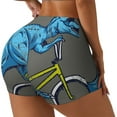 thumbnail image 2 of Naloa Fun Riding Dinosaur Biker Shorts for Women Seamless Scrunch Short Women’s Yoga Shorts for Gym Running Sport Shorts - Small, 2 of 9