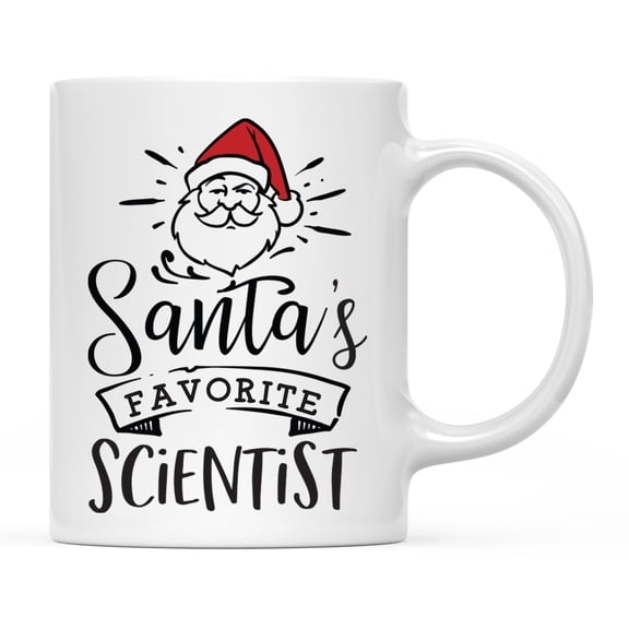 Koyal Wholesale Santa Claus Ceramic Coffee Mug, Santa's Favorite Scientist