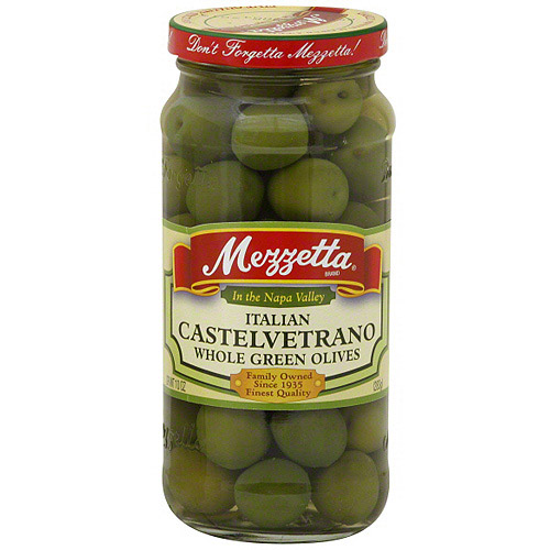 Mezzetta Italian Castelvetrano Whole Green Olives, 10 oz (Pack of 6