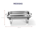 thumbnail image 4 of Chafer Bufetera 3 Espacios de Acero Inoxidable para Chef Picool Bufetera, 4 of 8