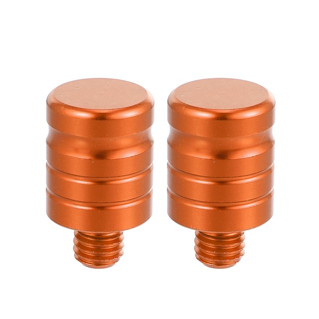 2uds M8x1.25 Moto Izquierdo Lado Espejo Agujero Tapones Tornillos Naranja