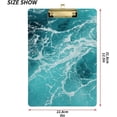 thumbnail image 3 of FMSHPON Ocean Turquoise Clipboard Hardboard Wood Nursing Clip Board and Pull for Standard A4 Letter 13x9 inches, 3 of 7