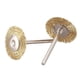 thumbnail image 3 of 10 x Brass Wire Brush Round Brushes Disc Brush Pot Brush for Dremel 25MM, 3 of 5