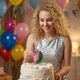 thumbnail image 4 of Number Birthday Candle, Glitter Cartoon Crown, 1 Piece,Suitable for Birthday Party Cake Decoration, 4 of 5