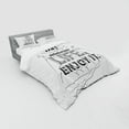 thumbnail image 3 of Ambesonne Saying Bedding Set 3 Pcs, Positive Life Message, Twin XL, Charcoal Grey White, 3 of 3