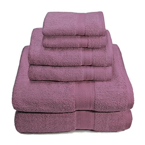 Premium Plush 100% Cotton 650 GSM 6 Piece Towel Set: 2 ...