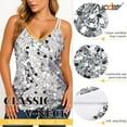 thumbnail image 4 of Women's Sequin Tank Tops Sparkly Glitter V Neck Sleeveless Halter Shirt Costume for Party Club Night Out Christmas, 4 of 7