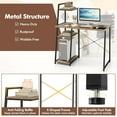 thumbnail image 4 of POWERSTONE 40" Computer Desk with 4-Tier Storage Shelves, Home Office Corner Desk Writing Study Workstation Table for Small Space, Natural, 4 of 7