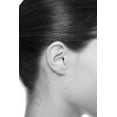 thumbnail image 2 of Wellingsale Ladies 14k Tri 3 Color Gold Polished Satin 3mm Twist Hoop Earrings (55mm Diameter), 2 of 7