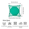 thumbnail image 2 of Grass Green and White Geometric Decorative Throw Pillow Cover, 2 of 5