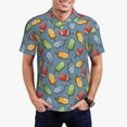 thumbnail image 2 of Balery Fruit Ice Cream Printed Men’s Short Sleeve Polo Shirt, Midweight Men's Shirt,Golf Polo shirts -X-Large, 2 of 8