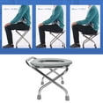 thumbnail image 3 of Folding Commode Chair for Adults, Stainless Steel Non Slip Commode Toilet , Ergonomic Design with Safety Base, for Travel, PE Plastic + Stainless Steel, 3 of 7