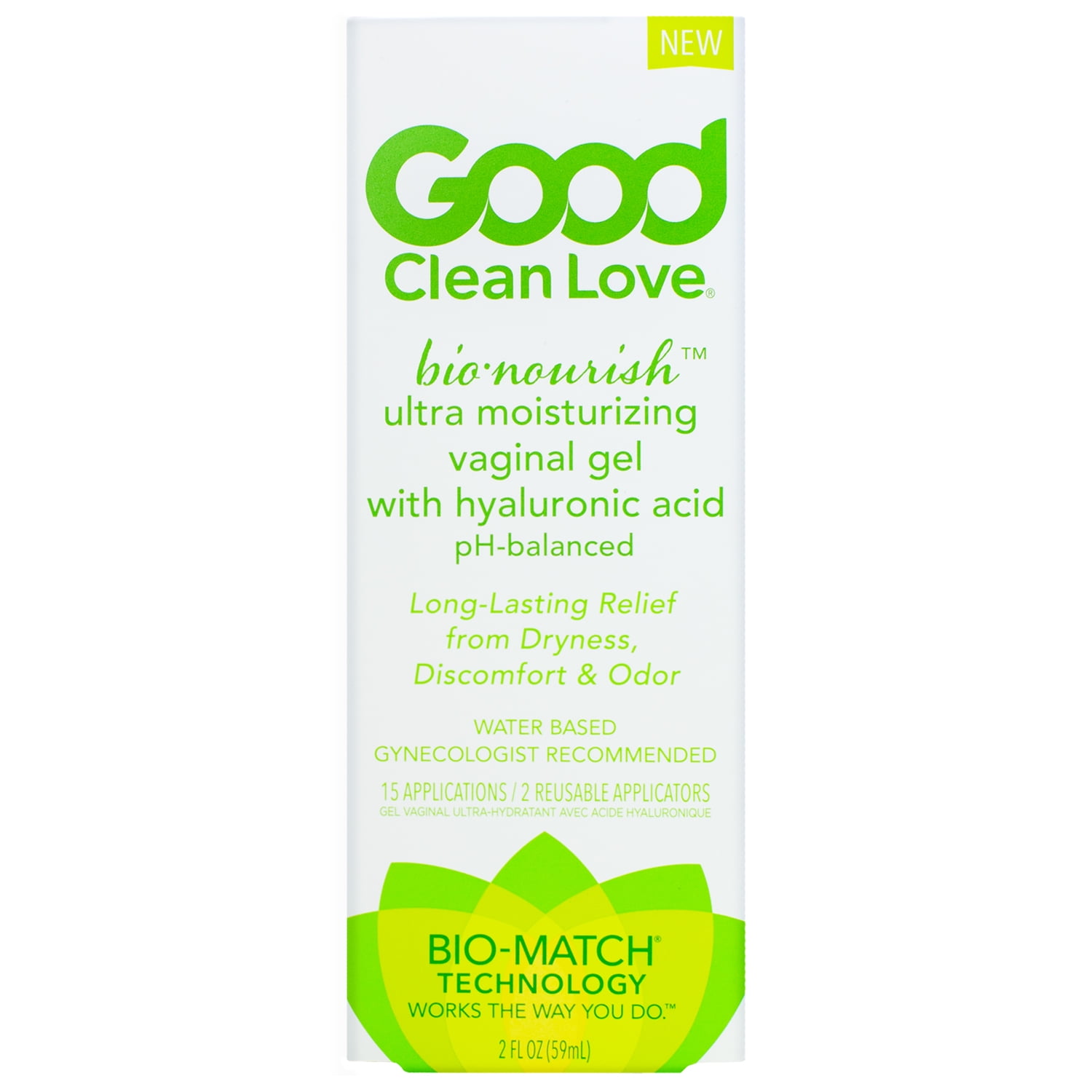 Good Clean Love: BioNourish® Ultra Moisturizing Vaginal Gel with Hyaluronic Acid, 2 oz
