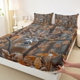 thumbnail image 3 of Feelyou Rustic Deer Animal Queen Sheet Sets, Countryside Theme Bed Set, 4-Piece, 3 of 7