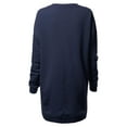 thumbnail image 4 of Made by Olivia Women's Casual Oversized Loose Fit Crew Neck Long Sleeves Fleece Pullover Sweatshirts Tunic S~3X, 4 of 5