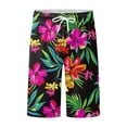 thumbnail image 2 of XINPING Board Shorts Men's 7 Inch Casual Tropical Print Quick Dry Surf Board Shorts with Pockets Stretch Fabric Beach Wear, 2 of 5