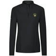 thumbnail image 2 of Women's Levelwear Black Milwaukee Brewers Upright Insignia 2.0 Quarter-Zip Tri-Blend Top, 2 of 3