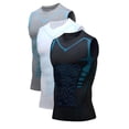 thumbnail image 7 of 3PCS Compression Shirt Men Quick Drying Feel The Power of Confidence Energy Strength Build a Toned Body,White Gray Black, 7 of 7