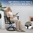 thumbnail image 3 of TROPOW Swivel Bar Stools Set with High Back and Armrest, Bar Height Swivel Bar Stools Set of 2, Textilene Breathable Patio Bar Chairs for Garden Lawn Backyard, 3 of 7