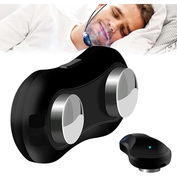 Smart Snore Stopper Device, USB Electronic Smart Anti Snoring Circle Throat Snoring Sleep Aid, Ergonomics and Easy to Use Anti Snoring Device for Man and Women