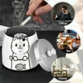 thumbnail image 4 of Yayeee Ashtray with Lid for Cigarette Smokeless Stainless Steel Home Ash Holder, Cute Chubby Cat, 4 of 7