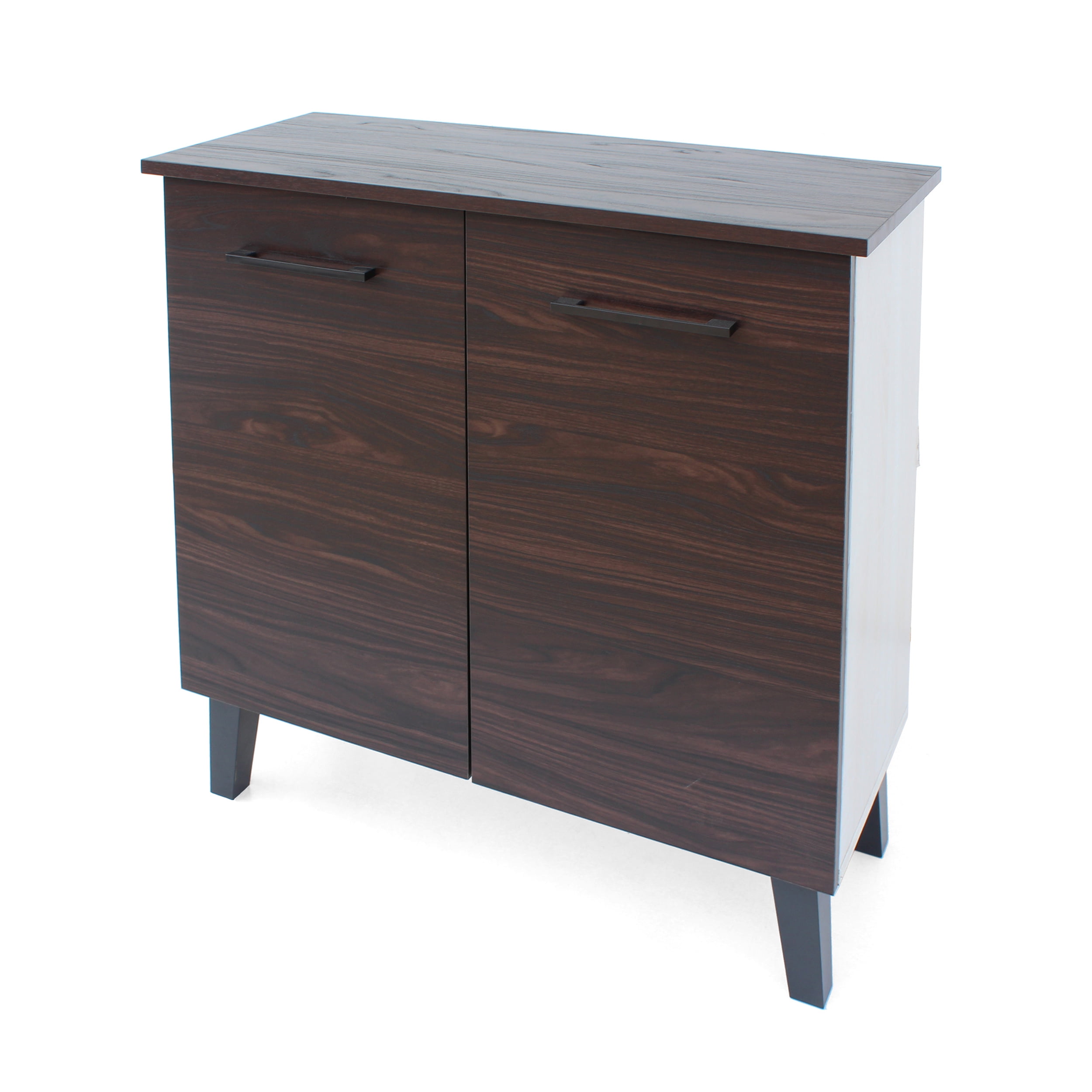 Willson Modern 3Shelf Faux Wood Walnut Finish and Sonoma Oak