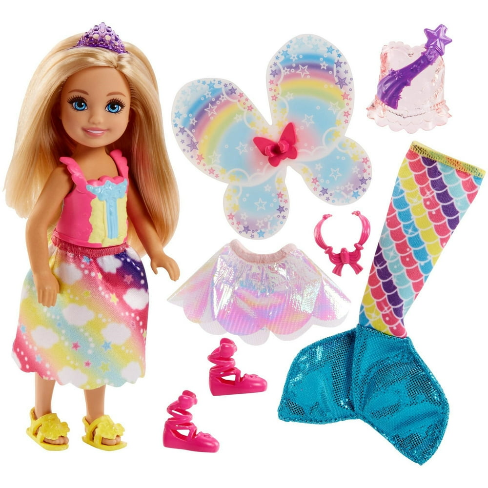 Barbie Rainbow Cove Chelsea Dress Up Doll with 3-Themed Outfits - Walmart.com - Walmart.com