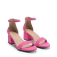 thumbnail image 3 of Sandalia DREAM PAIRS Tacón Bajo Grueso Fucsia de Gamuza Talla 9.5, 3 of 8