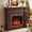Cherry & 46", variant on Eyisean 46" Electric Fireplace Mantel, 23'' Fireplace Insert Heater, Realistic Stacked Stone Surround & Remote Control, Timer LED Flame, 3 Flame Adjustable, Chimeneas Electric Modern for Living Room