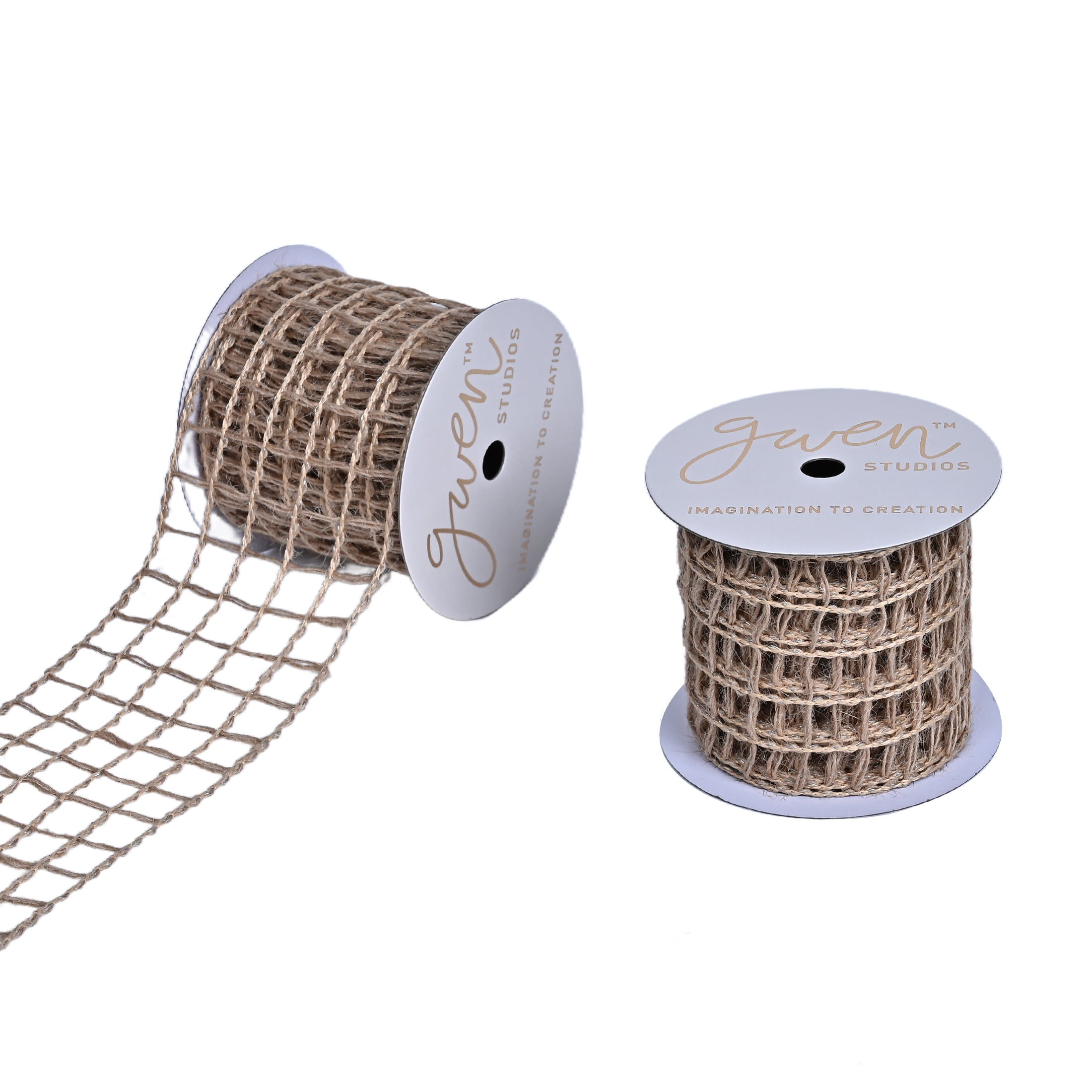 Gwen Studios 2.5" Natural Burlap Ribbon, 3 yards