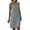 Dresses-Gray, variant on Brilliant Womens Dresses Plus Size Women's Fashion Round Neck Loose Sleeveless Solid Knee-High Dress Long Dress Summer White S-2XL