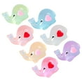 thumbnail image 7 of LOLIPPYY 7-Piece Mini Elephant Figurine Set, Cartoon Tiny Elephant Crafts with Glow-in-the-Dark Feature, 7 of 7