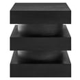 thumbnail image 5 of Coffee Sofa Side End Table, Square, Black, Wood, Living Room Lounge Cafe Lobby Hospitality Restaurant, Modern Contemporary, HB37115, 5 of 8
