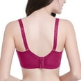 thumbnail image 4 of Penkiiy Women Bras Women's Four-breasted Steel Ring Charcoal Thin Bra, Sexy Underwear Hot Pink Bras, 4 of 9