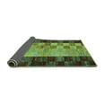 thumbnail image 2 of Ahgly Company Indoor Round Abstract Turquoise Blue Modern Area Rugs, 5' Round, 2 of 4
