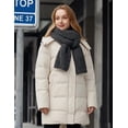 thumbnail image 3 of WenVen Women's Winter Jacket Snow Coat Puffer Warm Parka Windproof with Adjustable Hood Beige 2XL, 3 of 11