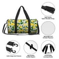 thumbnail image 6 of Xecao Lemon1 print Round Travel Duffel Bag is a foldable gym bag with an inner pocket, perfect for travel sports, 6 of 8