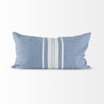 thumbnail image 2 of Blue and Cream Middle Striped Lumbar Pillow Cover, 2 of 3