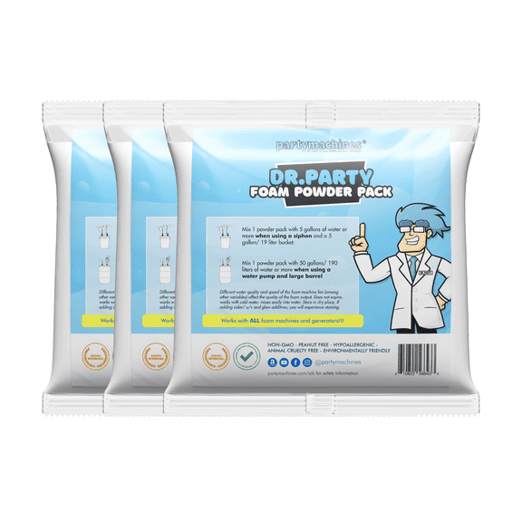 Partymachines 3-Pack Foam Powder Makes up to 360 Gallons of Foam