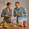 thumbnail image 6 of Sous Vide Bags 28Pcs, BPA Free Reusable, with Air Valve, Double-Layered Food Storage for Cooking, Food Storage, and Microwave Heating. 3 Size 21 Vacuum Zipper Bags, 2 Seal Clips, and 5 Air Valves., 6 of 7