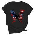 thumbnail image 3 of VKOYWKM July 4th T-Shirts for Women Summer Tops American Flag Stars and Stripes Graphic T Shirts Short Sleeve Crew Neck Patriotic USA Flag Tees, 3 of 8
