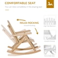 Washure Natural Wooden Rustic Rocking Chair, Indoor Outdoor Adirondack ...