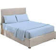thumbnail image 4 of Luxury Bed Sheets Set - 800 Thread Count 100% Egyptian Cotton Sheets - 4 Piece Sheet Set Fits Mattress Upto 24 Inch Deep Pocket Sateen Weave for Soft Fitted Sheet - Light Blue Solid Full Size, 4 of 7