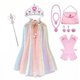 thumbnail image 4 of Conjunto de corona y anillo para niña, bolsa de varita mágica, capa y chal, tocado de princesa, accesorios para el cabello, regalos de vacaciones, 4 of 4