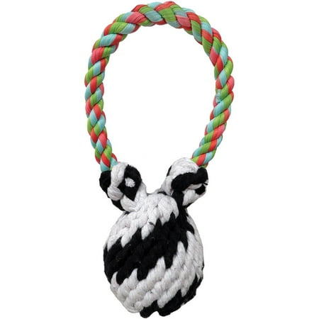 Scoochie Pet Products Super Scooch Squeaker Bear Rope Tug Dog Toy Large 9-Inch