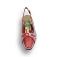 thumbnail image 2 of FLORAL Elena Women's Wide Width Rhinestone Jewel Buckle Closed Toe Slingback RED 6.5, 2 of 6