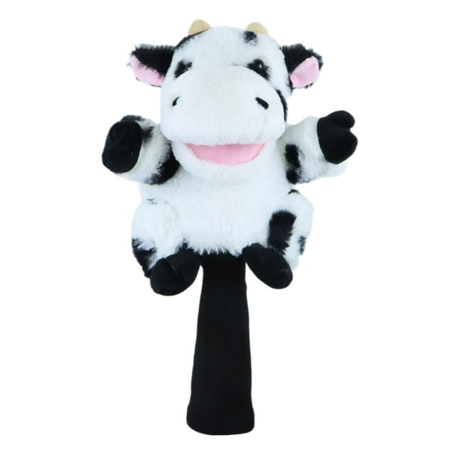 Colaxi Housse de Protection en Bois pour Club de Golf, Noir et Blanc Vache