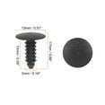 thumbnail image 2 of Unique Bargains 40pcs 5mm Hole Dia Plastic Bolt Rivets Fastener Trim Panel Retainer Clips Black for Car, 2 of 4